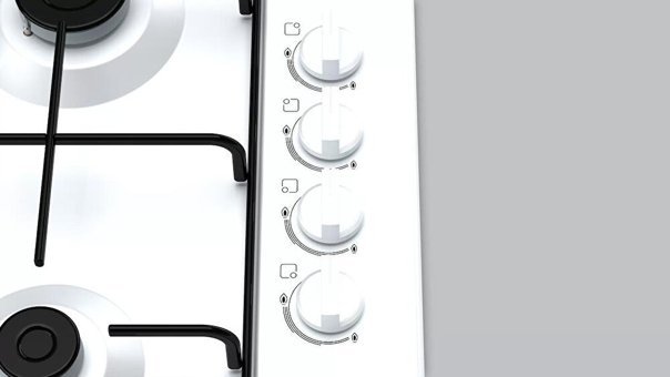 Bosch PBP6C2B820 Emaye 4 Gözlü Gazlı Ankastre Beyaz Ocak