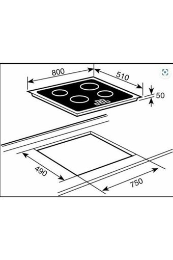 Teka IR 8400 Seramik 4 Gözlü İndüksiyon Ankastre Siyah Ocak