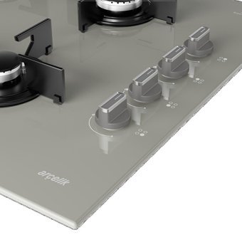 Arçelik OCD T 601 EG Gri Cam 4 Gözlü Gazlı Ankastre Ocak