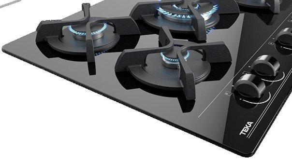 Teka GBC 75030 KBC BK Emaye 5 Gözlü Wok Gözlü Doğalgazlı Ankastre Siyah Ocak