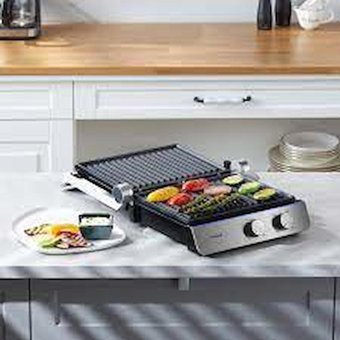 Homend 1344H 4 Dilim Döküm Çıkarılabilir Plaka 1550 W Izgara Antrasit Tost Makinesi