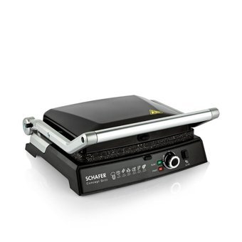 Schafer Concept Grill 6 Dilim Döküm Çıkarılabilir Plaka 2000 W Izgara Siyah Tost Makinesi