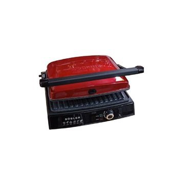 Süsler STM-4010 6 Dilim Granit Çıkarılabilir Plaka 2000 W Izgara Kırmızı Tost Makinesi