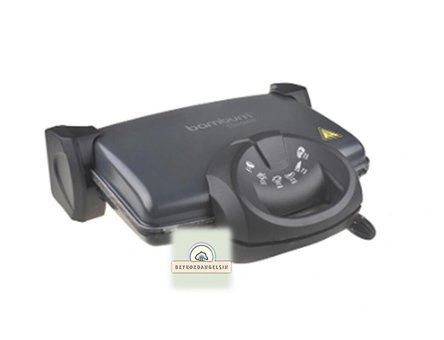 Bambum Gustava Compact 6 Dilim Granit Çıkarılabilir Plaka 1800 W Izgara Gri Tost Makinesi