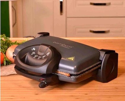 Bambum Gustava Compact 6 Dilim Granit Çıkarılabilir Plaka 1800 W Izgara Gri Tost Makinesi