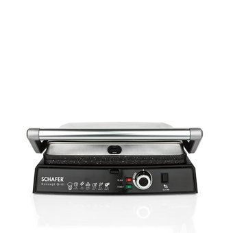 Schafer Concept Grill 6 Dilim Döküm Çıkarılabilir Plaka 2000 W Izgara Gri Tost Makinesi