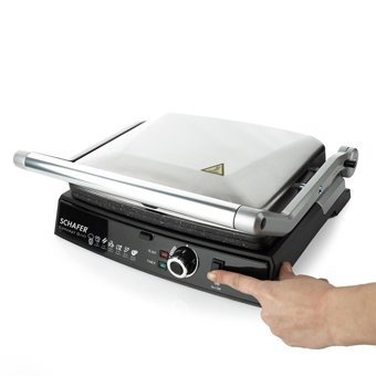 Schafer Concept Grill 6 Dilim Döküm Çıkarılabilir Plaka 2000 W Izgara Gri Tost Makinesi