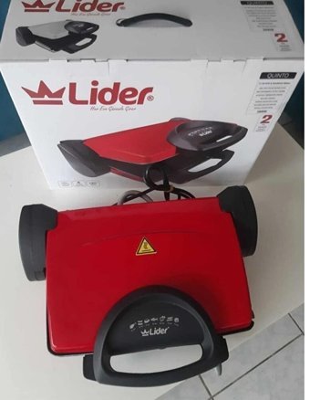 Lider LT44 6 Dilim Teflon Çıkarılabilir Plaka 2000 W Izgara Kırmızı Tost Makinesi