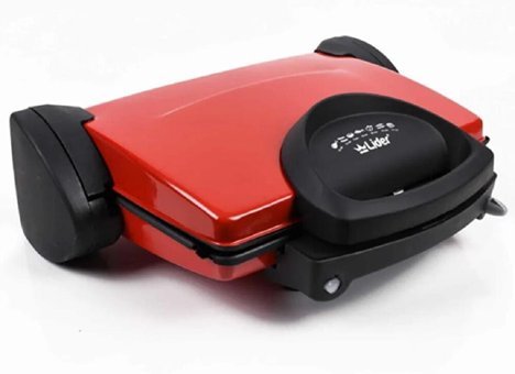 Lider LT44 6 Dilim Teflon Çıkarılabilir Plaka 2000 W Izgara Kırmızı Tost Makinesi