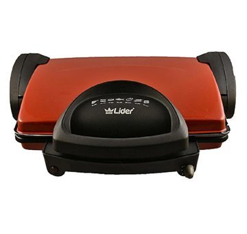 Lider LT44 6 Dilim Teflon Çıkarılabilir Plaka 2000 W Izgara Kırmızı Tost Makinesi