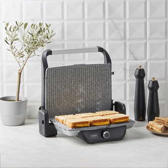 Karaca Gastro Classic 6 Dilim Döküm Çıkarılabilir Plaka 2000 W Izgara Gümüş Tost Makinesi