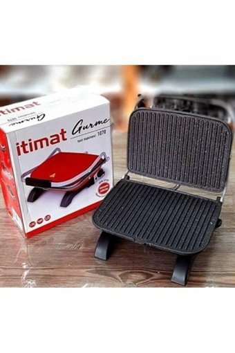 İtimat 1062-1070 8 Dilim Granit Çıkarılabilir Plaka 1800 W Izgara Kırmızı Tost Makinesi