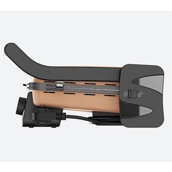 Gazella 6 Dilim Granit Çıkarılabilir Plaka 2400 W Izgara Rose Gold Tost Makinesi