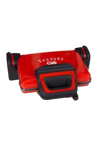 Cvs DN2202 4 Dilim Granit Çıkarılabilir Plaka 1800 W Izgara Kırmızı Tost Makinesi