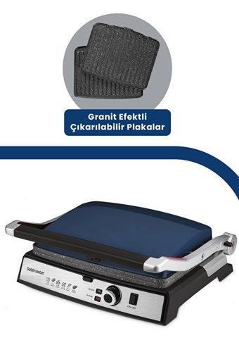 Goldmaster Tostmix 6 Dilim Teflon Çıkarılabilir Plaka 2000 W Izgara Mavi Tost Makinesi
