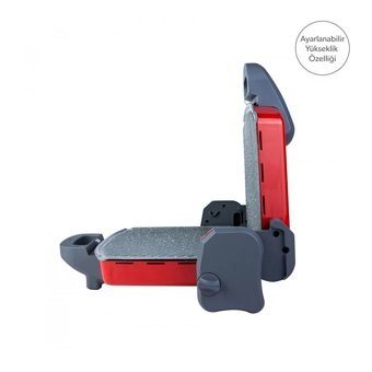 Homend 4 Dilim Döküm Çıkarılabilir Plaka Izgara Kırmızı Tost Makinesi