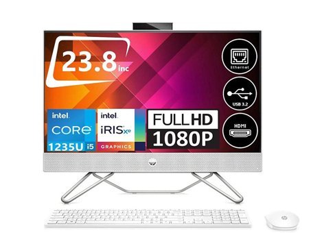 HP 236D384EA16 Intel Iris Xe Graphics Intel Core i5 1235U 64 GB Ram DDR4 2 TB SSD 23.8 inç Full HD FreeDos All in One Bilgisayar