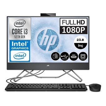 HP 6D381EAWF09 Intel UHD Graphics Intel Core i3 1215U 32 GB Ram DDR4 256 GB SSD 23.8 inç Full HD FreeDos All in One Bilgisayar