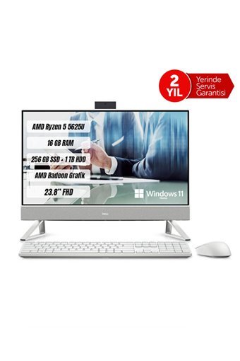 Dell Inspiron 5415 AMD Radeon Graphics AMD Ryzen 5 5625U 16 GB Ram DDR4 1 TB SSD 23.8 inç Full HD Windows 11 Home All in One Bilgisayar
