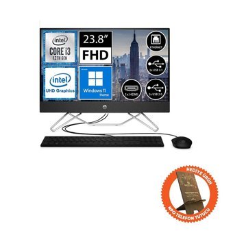 HP Pro 240 G9 6D381EA08 Intel UHD Graphics Intel Core i3 1215U 8 GB Ram DDR4 512 GB SSD 23.8 inç Full HD Windows 11 All in One Bilgisayar