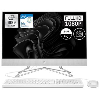 HP 5W7P1ESWH02 Intel UHD Graphics Intel Core i5 1235U 8 GB Ram DDR4 512 GB SSD 21.5 inç Full HD Windows 11 Home All in One Bilgisayar