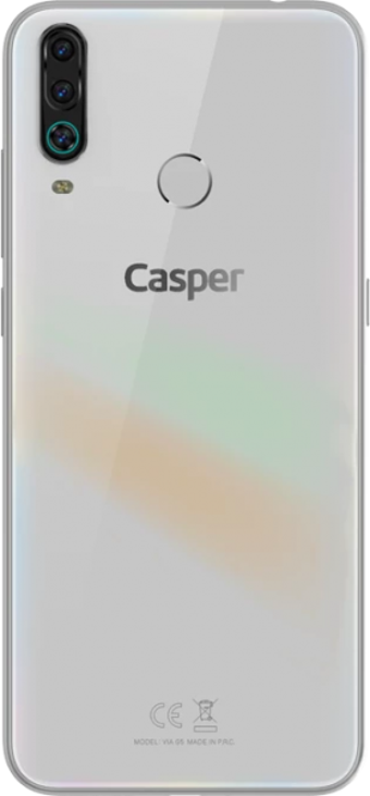 Casper Via G5 64 Gb Hafıza 3 Gb Ram 6.52 İnç 13 MP Ips Lcd Ekran Android Akıllı Cep Telefonu Beyaz