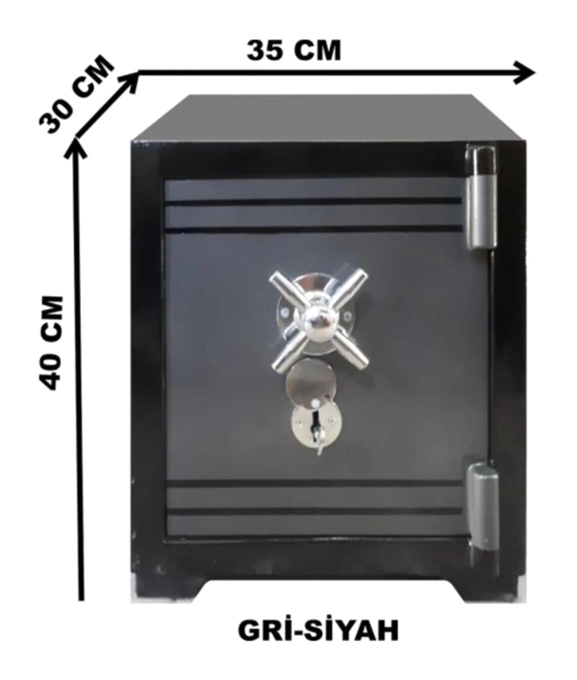 Store Çelik Para Kasası 40 Cm Siyah Gri