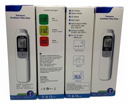 Yasee FT-100B Alından ve Kulaktan Temassız Tabanca Ateş Ölçer