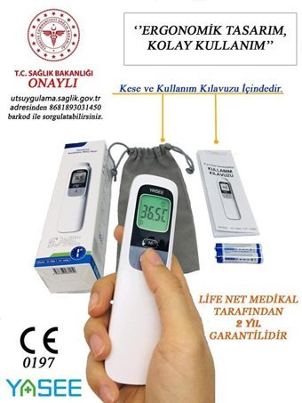Yasee FT-100B Alından ve Kulaktan Temassız Tabanca Ateş Ölçer