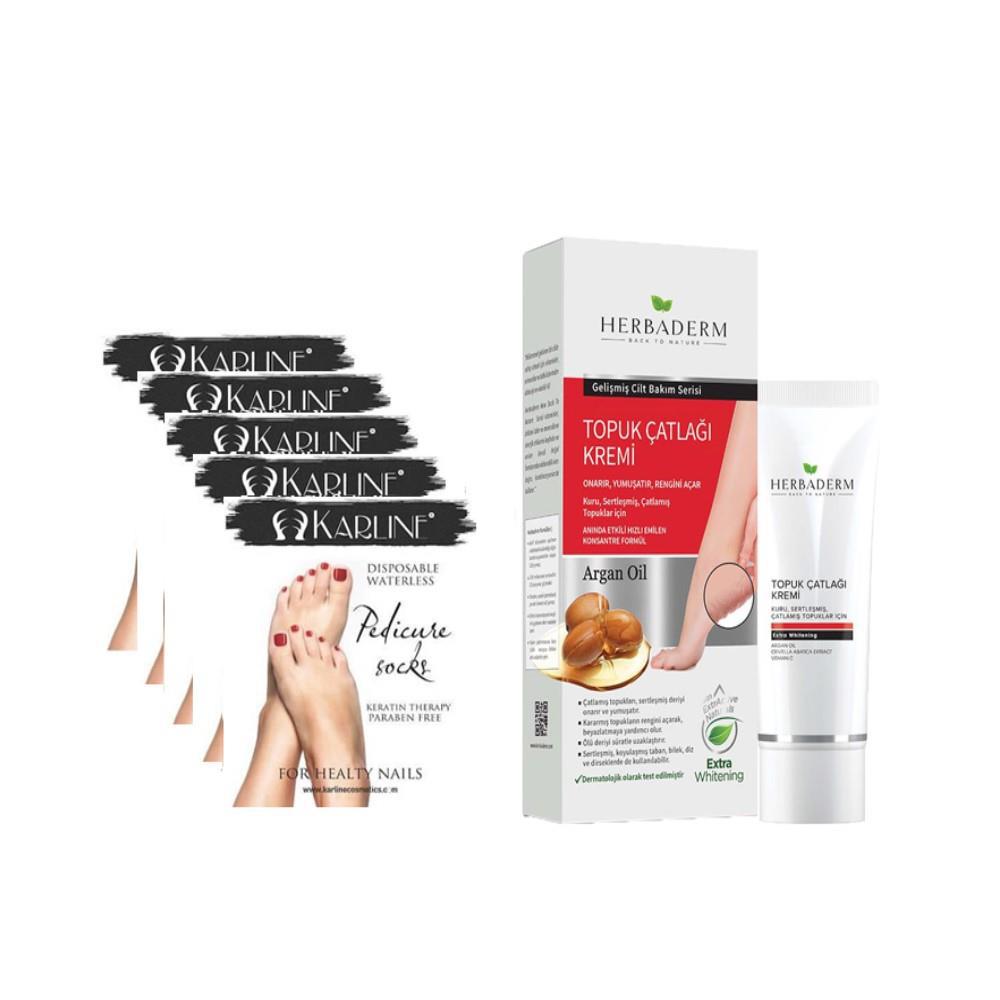Karline Çatlak Ayak Kremi 60 ml + Karline Keratinli Susuz Pedikür Çorabı