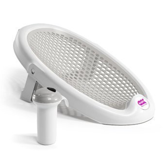OkBaby Jelly Fileli Oturaklı Ayaklı Gri Bebek Küveti + Splash Bebek Duşu