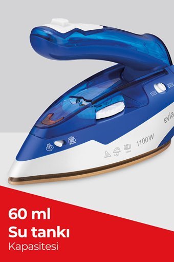 Evia 1100 W Nano Seramik Buharlı Ütü