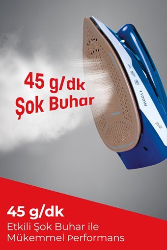 Evia 1100 W Nano Seramik Buharlı Ütü
