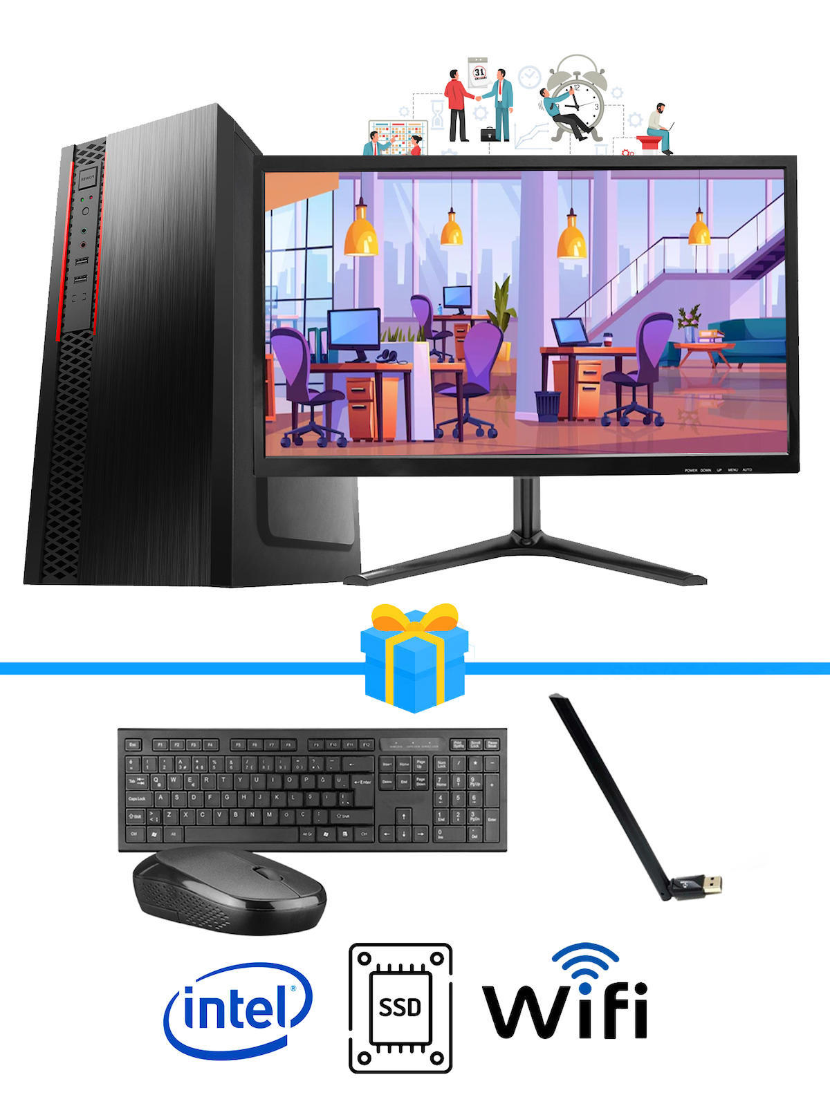 Ramtech Workforce WF422 AMD Ryzen 7 i3 2120 16 GB Ram DDR3 128 GB SSD Mid Tower
 FreeDos Masaüstü Bilgisayar