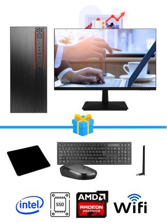 Ramtech Workforce OF710-322 Harici Radeon R5 230 Ekran Kartlı AMD Ryzen 9 i7-10700F 16 GB Ram DDR4 128 GB SSD Mid Tower
 FreeDos Masaüstü Bilgisayar