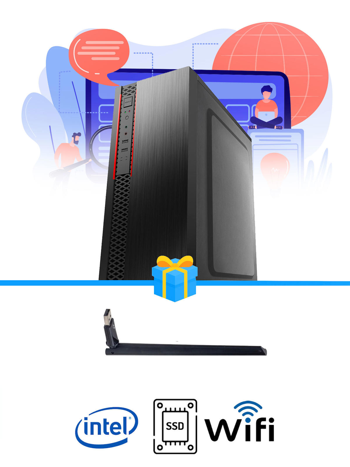 Ramtech Workforce Paylaşımlı AMD Ryzen 7 2600 8 GB Ram DDR3 240 GB SSD Mid Tower
 FreeDos Masaüstü Bilgisayar