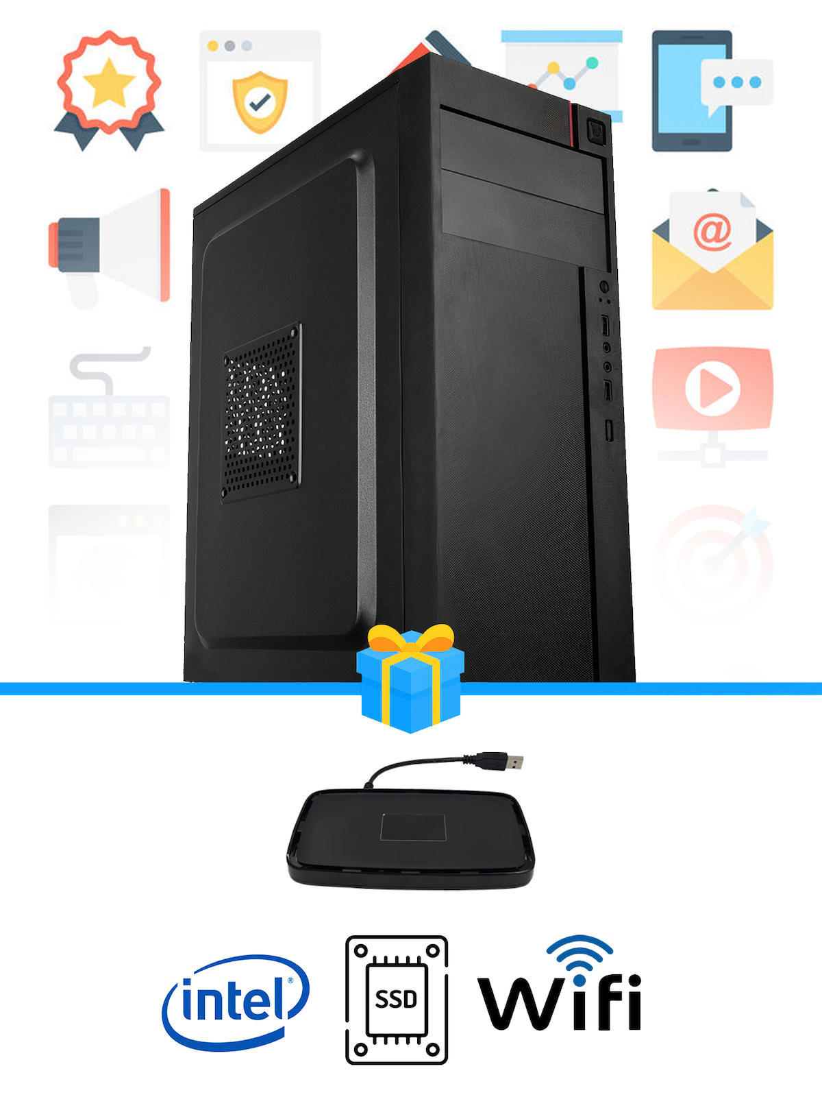 Ramtech Workforce WF262 AMD Ryzen 9 i3 3240 8 GB Ram DDR3 128 GB SSD Mid Tower
 FreeDos Masaüstü Bilgisayar