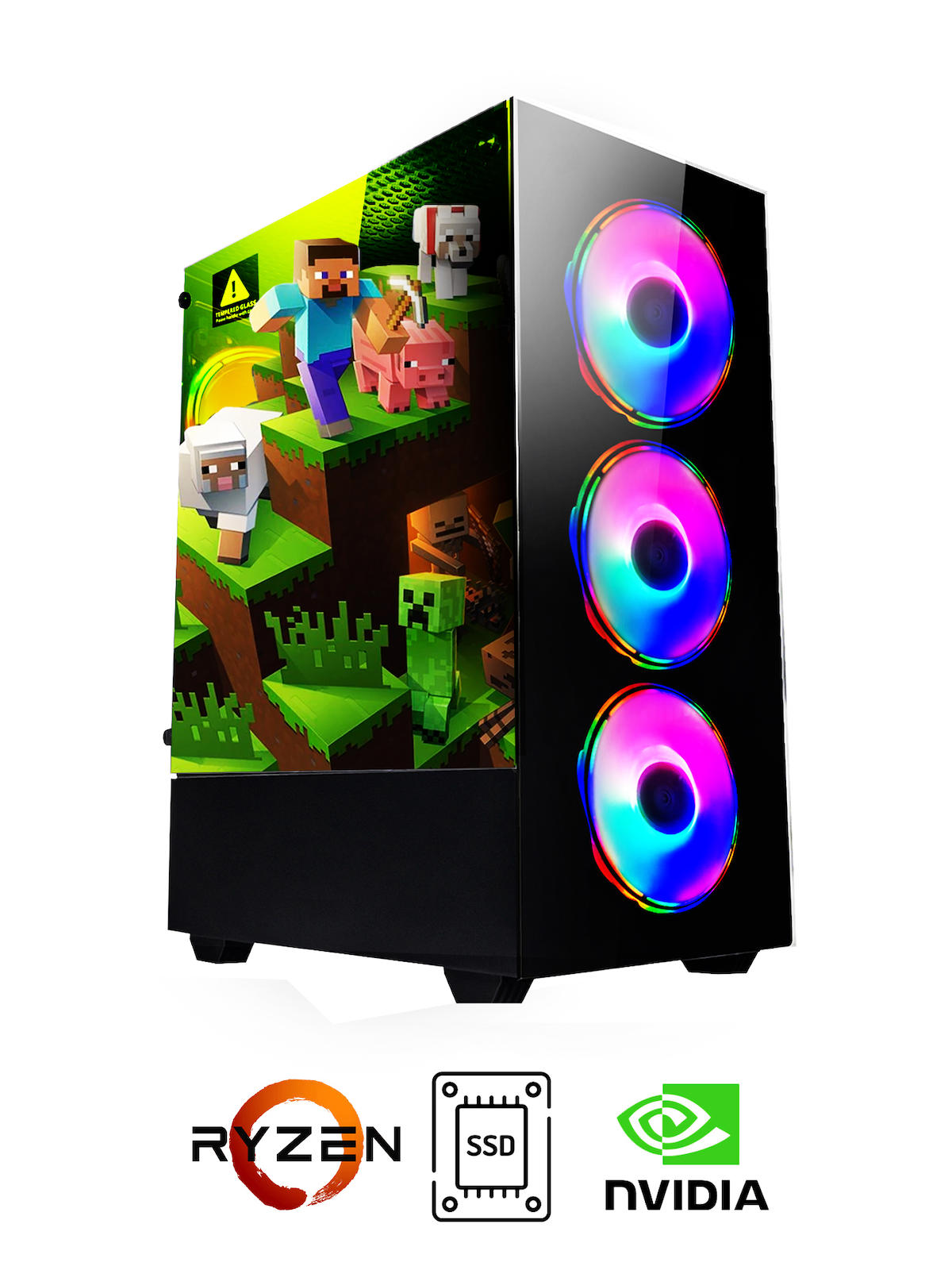 Ramtech RG180 Harici GeForce RTX 3050 Ekran Kartlı AMD Ryzen 9 5600G 8 GB Ram DDR4 256 GB SSD Mid Tower
 FreeDos Masaüstü Bilgisayar
