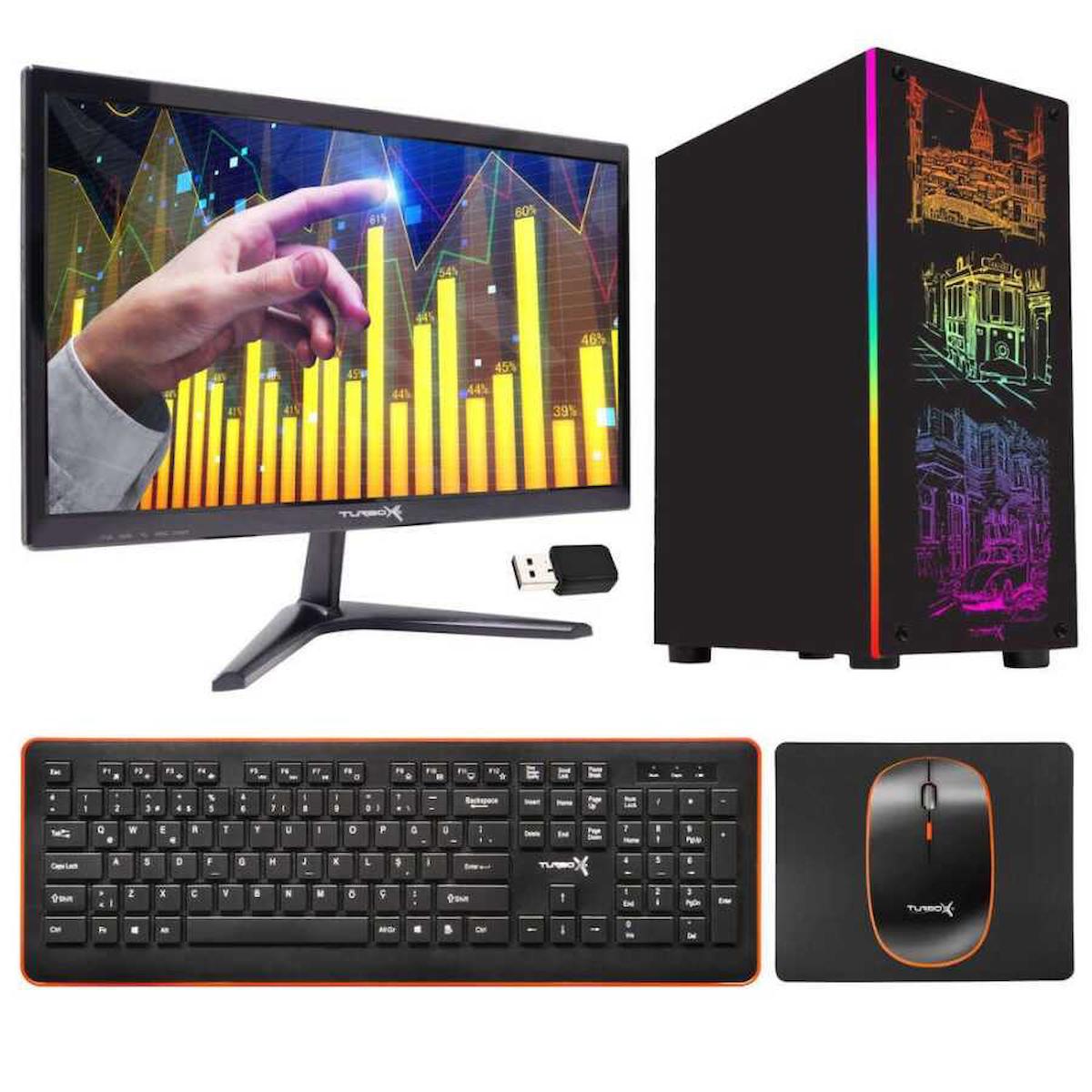 Turbox Tx1651 Harici Radeon R5 230 Ekran Kartlı Intel Core i3 10100F 8 GB Ram DDR4 512 GB SSD Mid Tower
 FreeDos Masaüstü Bilgisayar