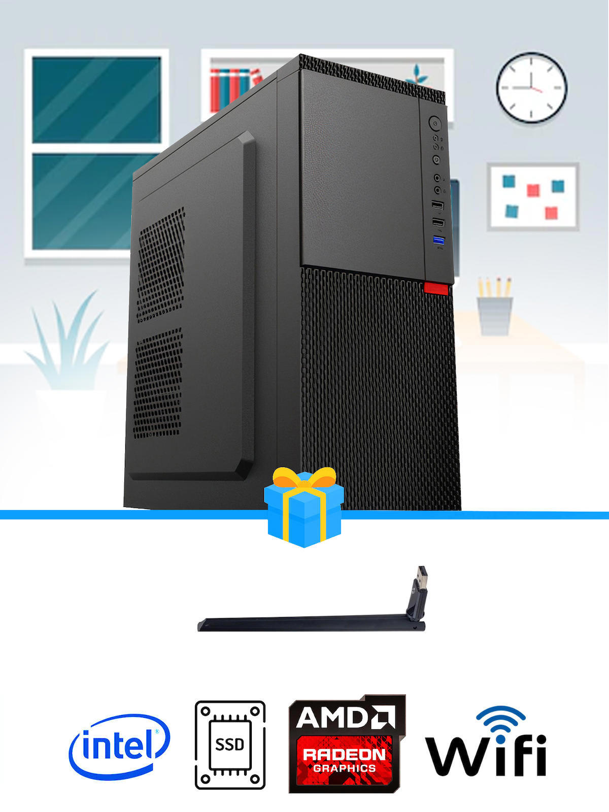 Ramtech Workforce OF310-138 Harici Radeon R5 230 Ekran Kartlı AMD Ryzen 7 i3 10100F 16 GB Ram DDR4 512 GB SSD Mid Tower
 FreeDos Masaüstü Bilgisayar