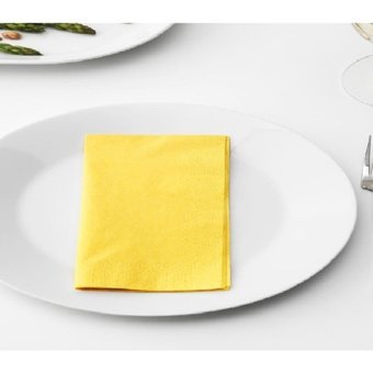 IKEA Servis Peçete Thetasarım 40X40 cm 50 Adet Sarı Renkli Peçete Sarı Peçete