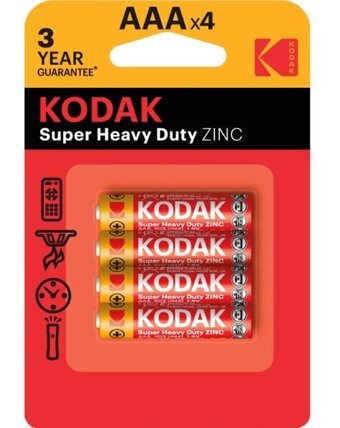 Kodak Çinko Karbon Ince Pil Blister Aaa 4'lü 2 Adet