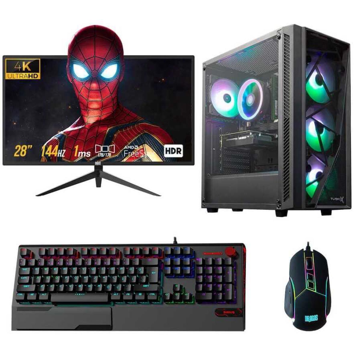 Dragos DRx2632 Harici RX 6600 Ekran Kartlı AMD Ryzen 7 5500 32 GB Ram DDR4 512 GB SSD Mid Tower FreeDos Masaüstü Bilgisayar