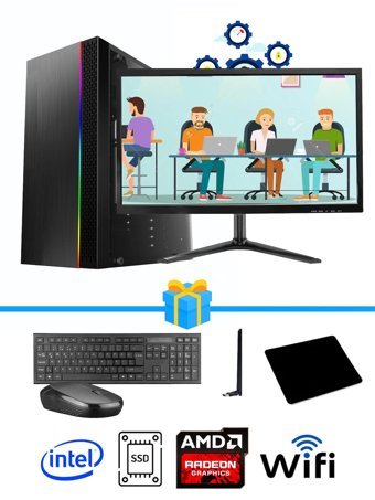 Ramtech Workforce OF510-025 Harici Radeon R5 230 Ekran Kartlı AMD Ryzen 9 i5 10400F 8 GB Ram DDR4 128 GB SSD Mid Tower
 FreeDos Masaüstü Bilgisayar