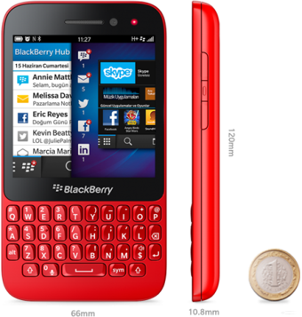 Blackberry Q5 8 Gb Hafıza 2 Gb Ram 3.1 İnç 5 MP Ips Lcd Ekran Blackberry Os Tuşlu Cep Telefonu Kırmızı