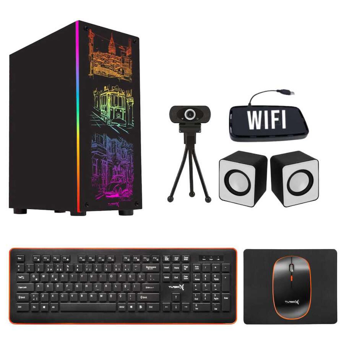 Turbox Tx2111 Harici Radeon R5 230 Ekran Kartlı Intel Core i3 10100F 8 GB Ram DDR4 256 GB SSD Mid Tower
 FreeDos Masaüstü Bilgisayar