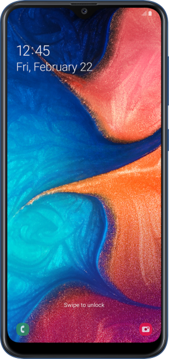 Samsung Galaxy A20 32 Gb Hafıza 3 Gb Ram 6.4 İnç 13 MP Super Amoled Ekran Android Akıllı Cep Telefonu Mavi