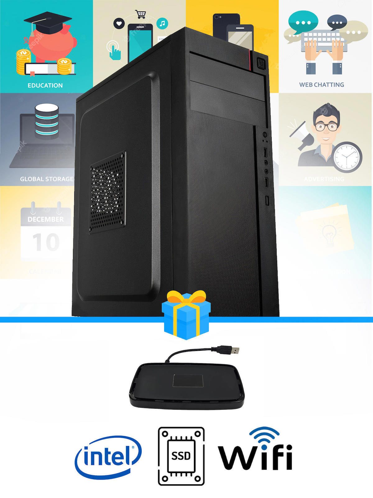 Ramtech Workforce WF257 AMD Ryzen 9 i5 680 4 GB Ram DDR3 256 GB SSD Mid Tower
 FreeDos Masaüstü Bilgisayar