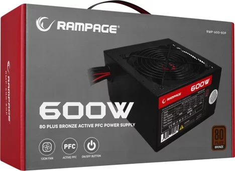 Rampage 600W 80+ Bronze Rmp-600-80P Power Supply Beyaz