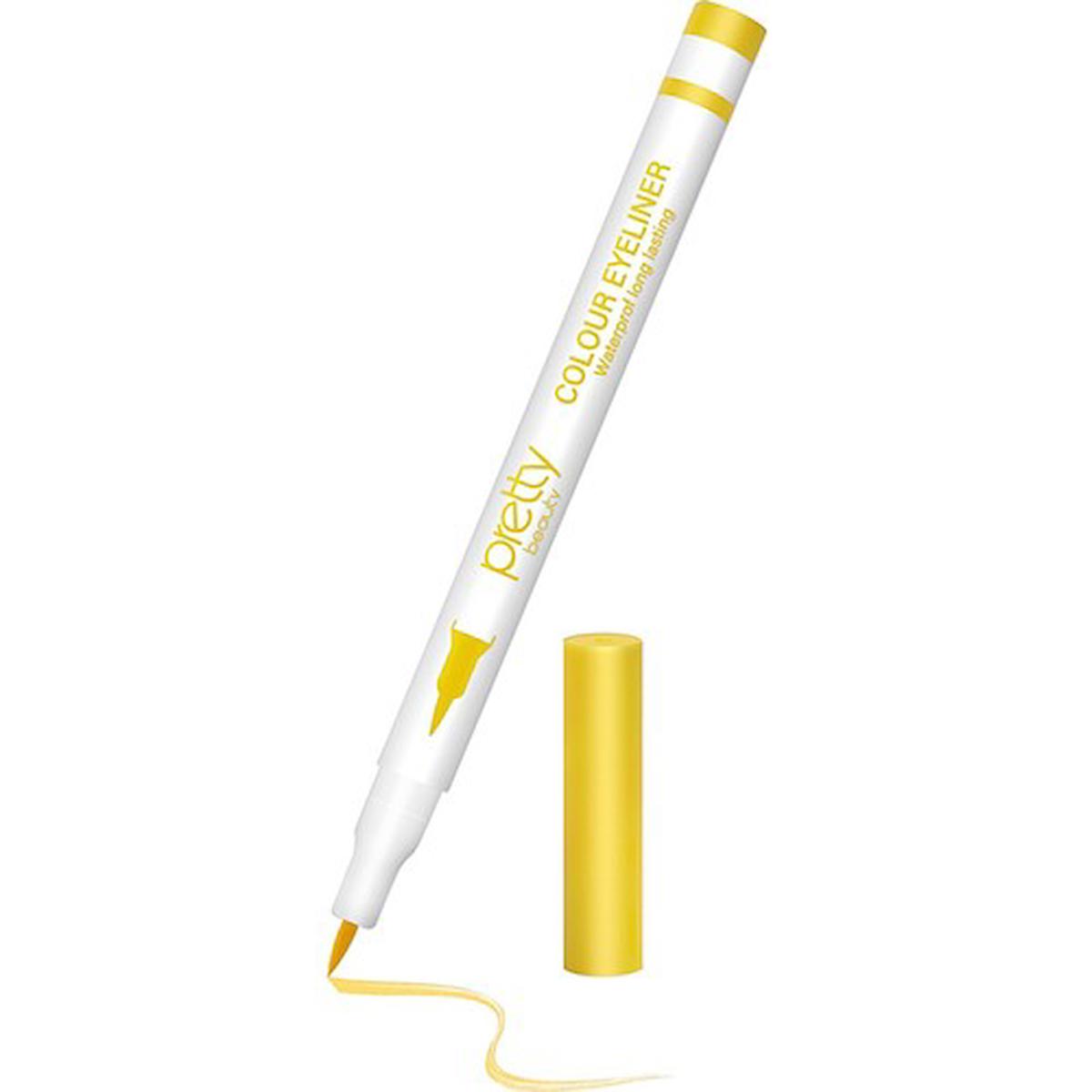 Pretty Beauty Suya Dayanıklı Mat Sarı Likit Eyeliner